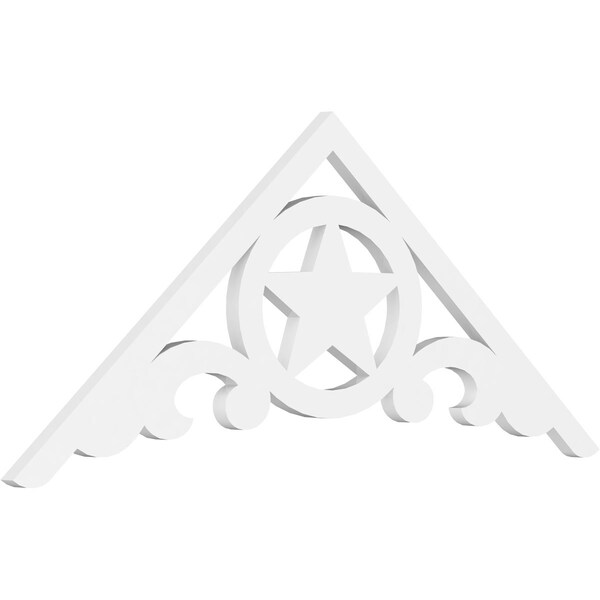 Ekena Millwork Pitch Austin Architectural Grade PVC Gable Pediment, 48"W x 20"H x 1"P (10/12) GPP048X020X100AUS - main